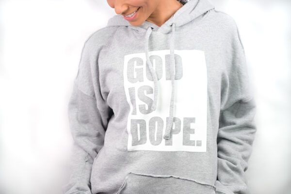 God Is Dope LUXE Unisex Raw Seam Hoodie - Image 6