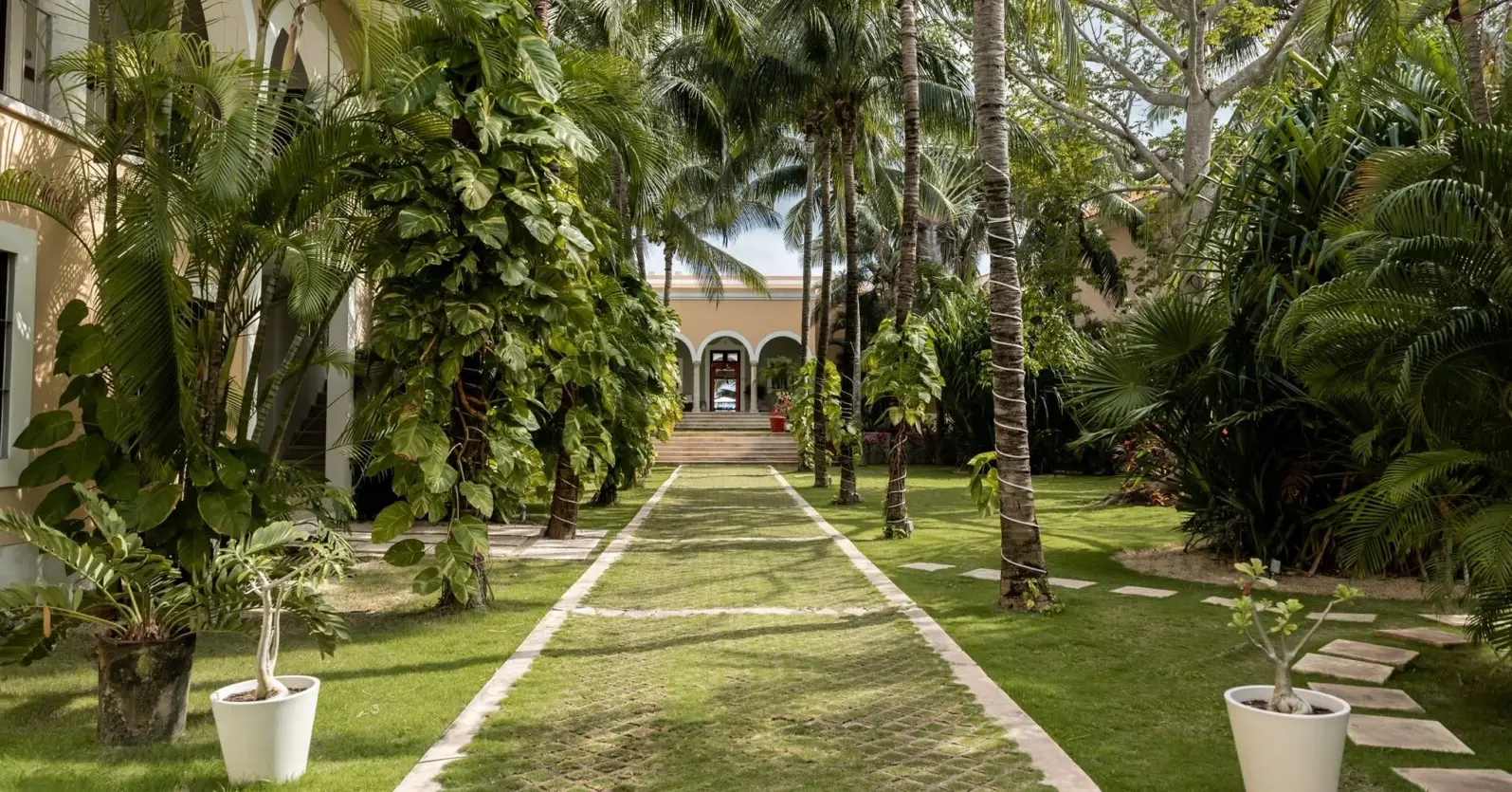 Garden path at Hacienda del Mar