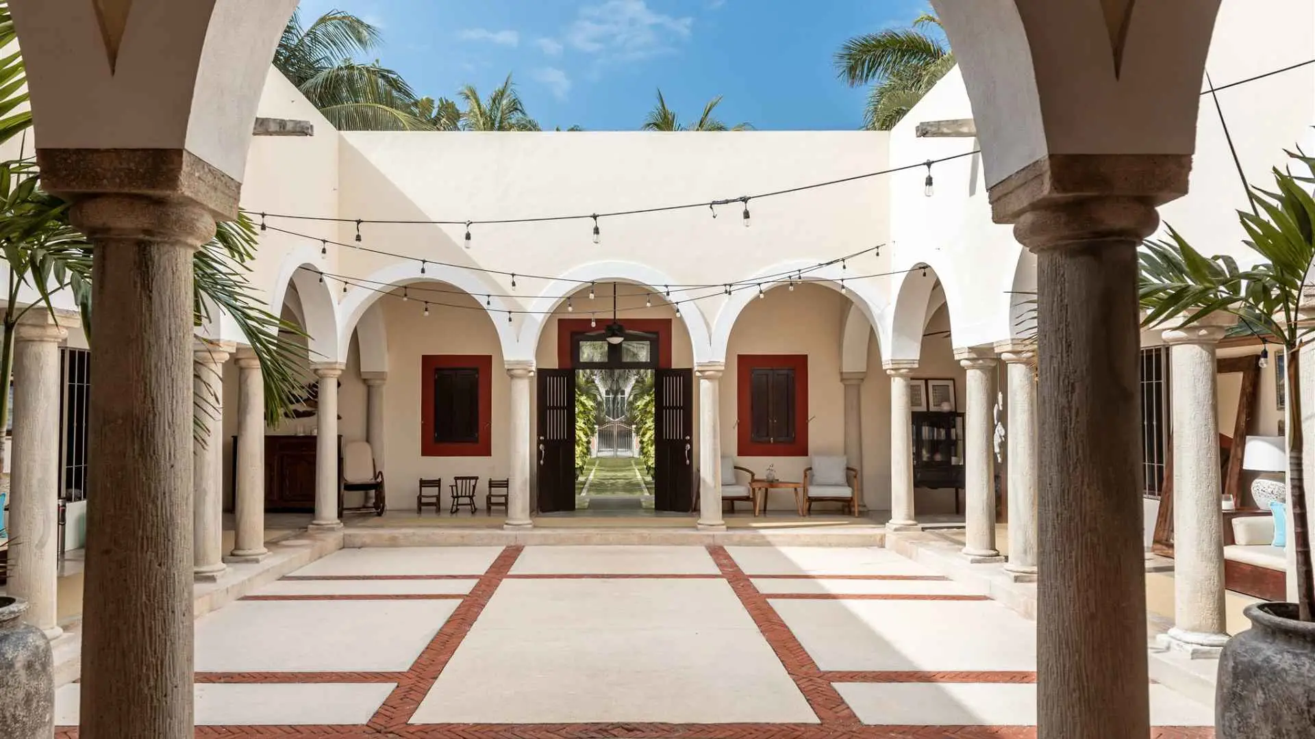 Hacienda courtyard and arches