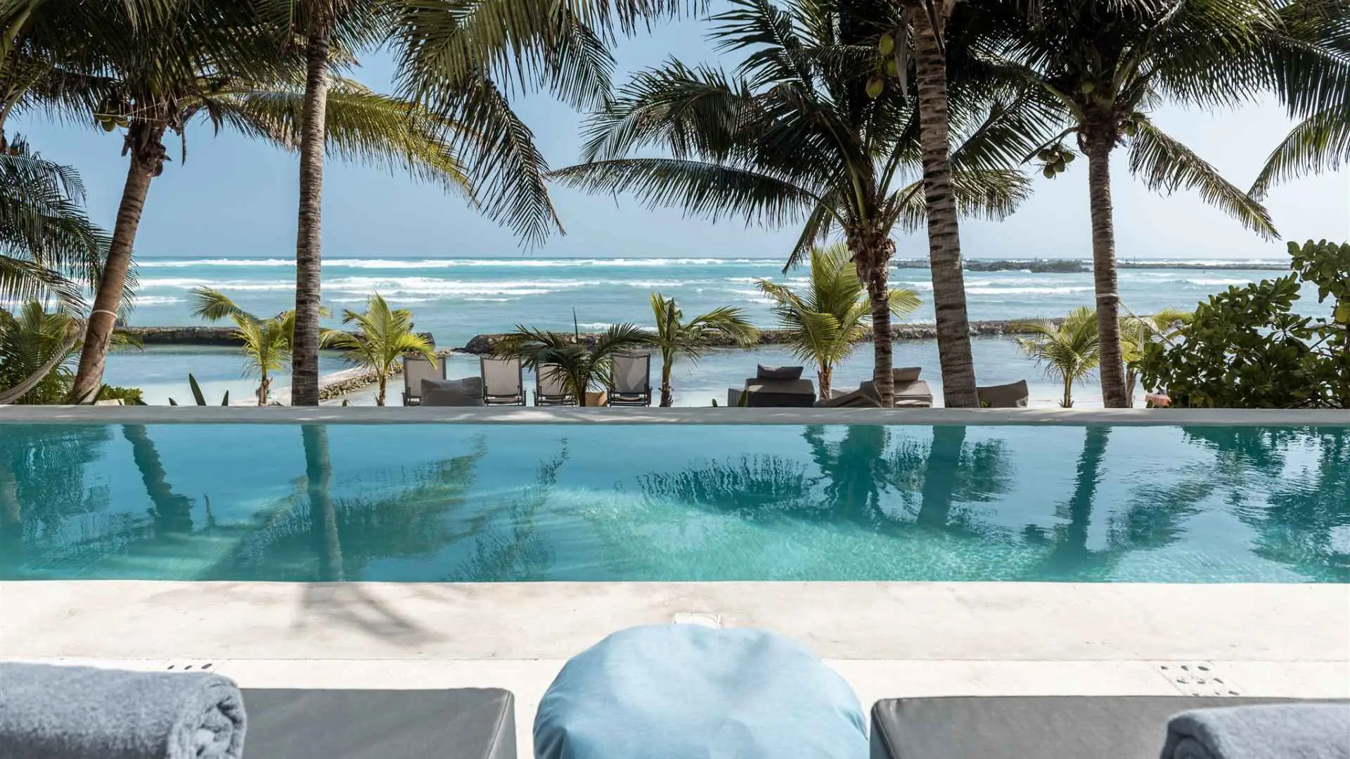 Poolside at Hacienda del Mar on Fatima Bay