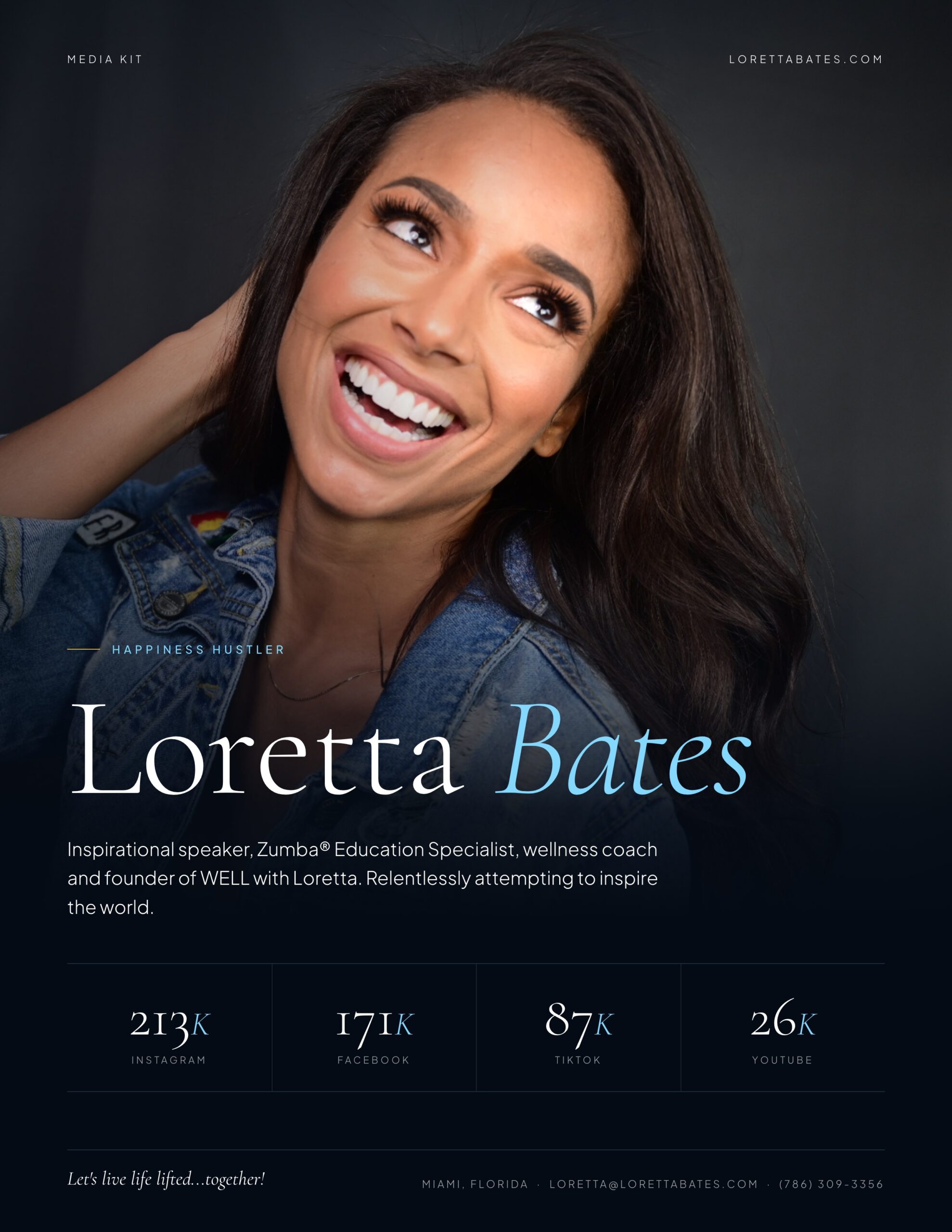 Loretta Bates media kit, page 1