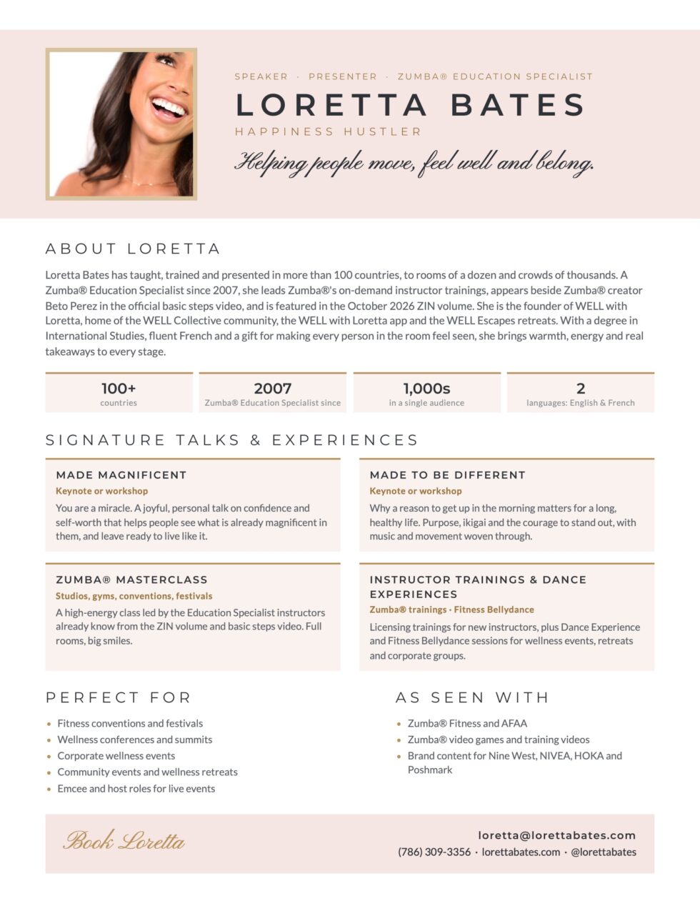 Loretta Bates speaker one sheet