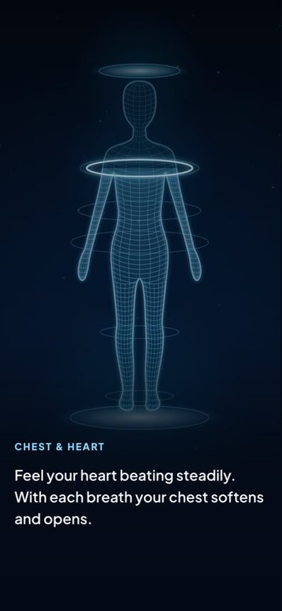 Body scan in the WELL with Loretta app