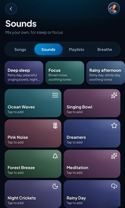 Your sounds in the WELL with Loretta app